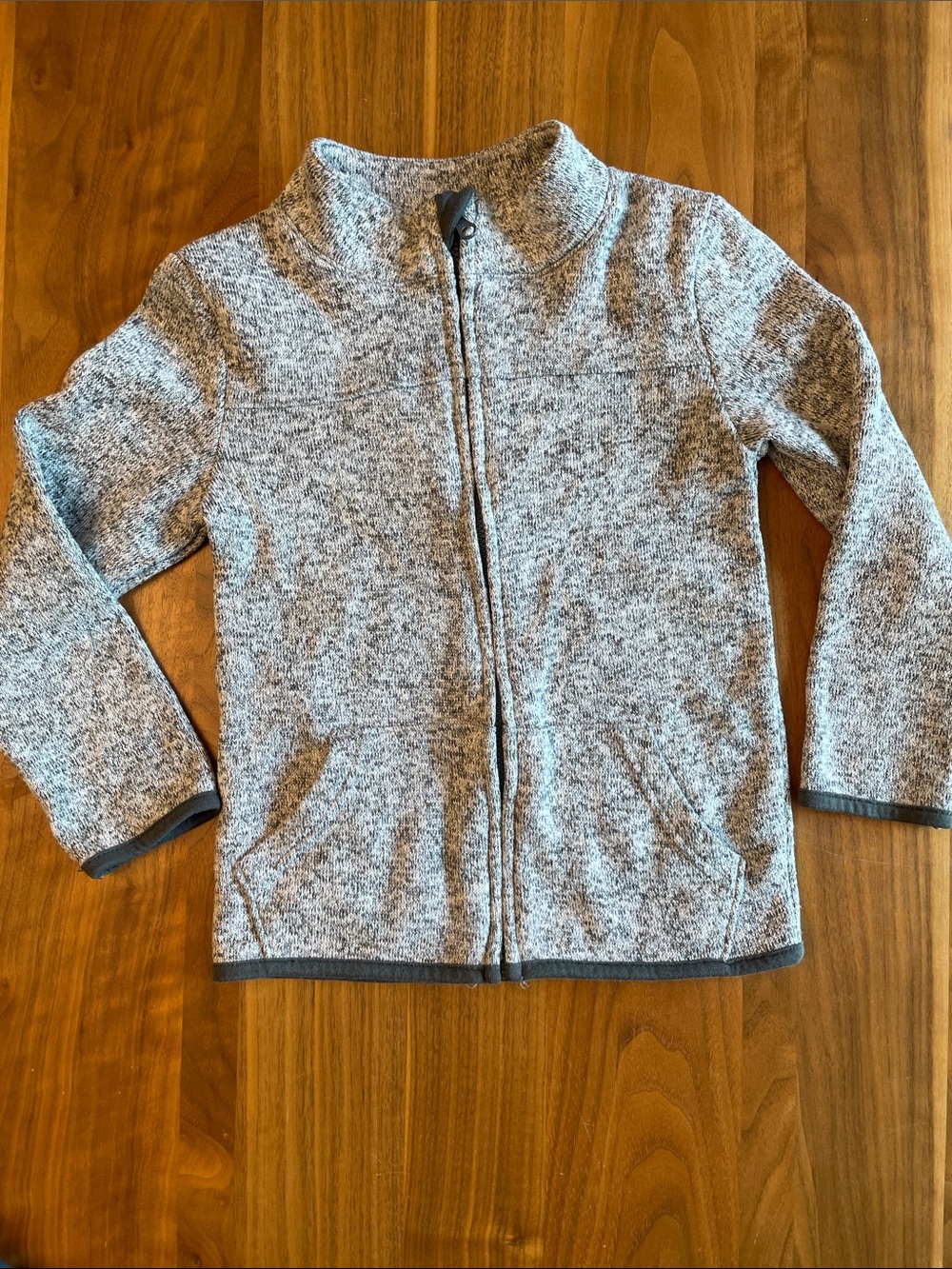 jumping beans Gray Marled Zip-Front Kids Fleece Jacket